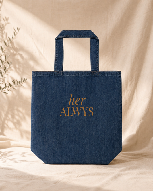 Her Alwys denim tote bag