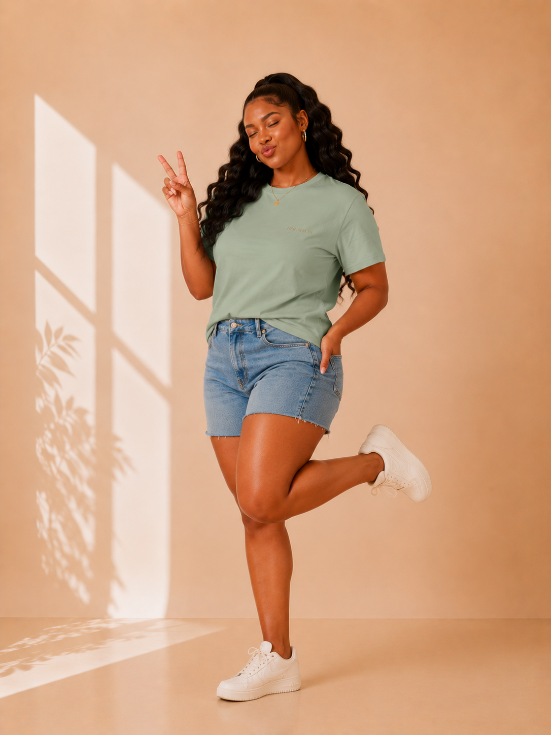 Sage Green Her Alwys Tee