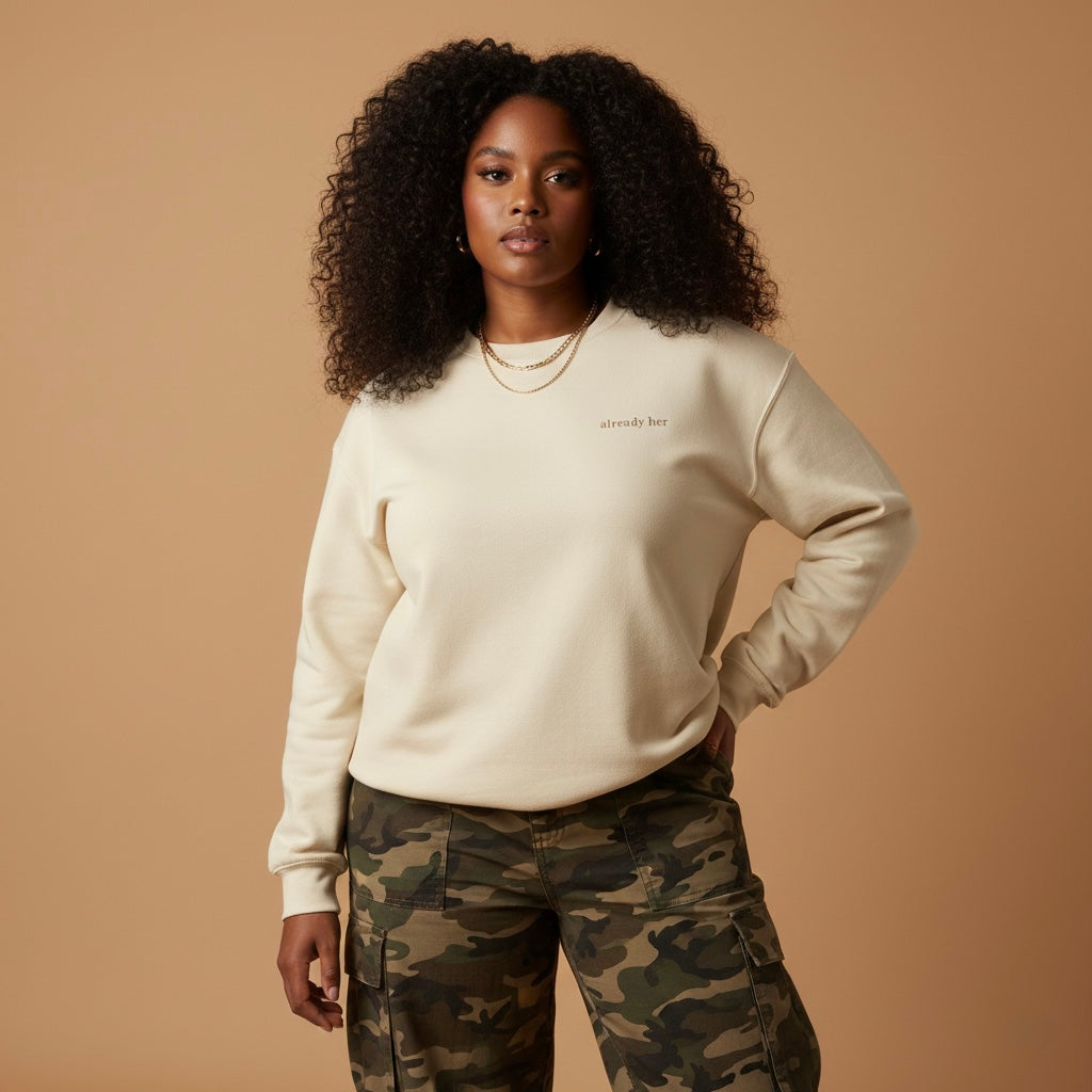 Already Her Crewneck- Cream