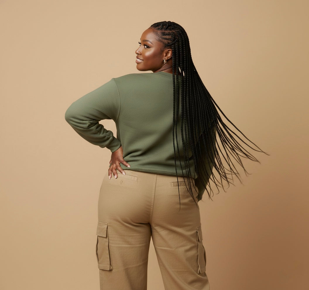 Already Her Crewneck- Military Green