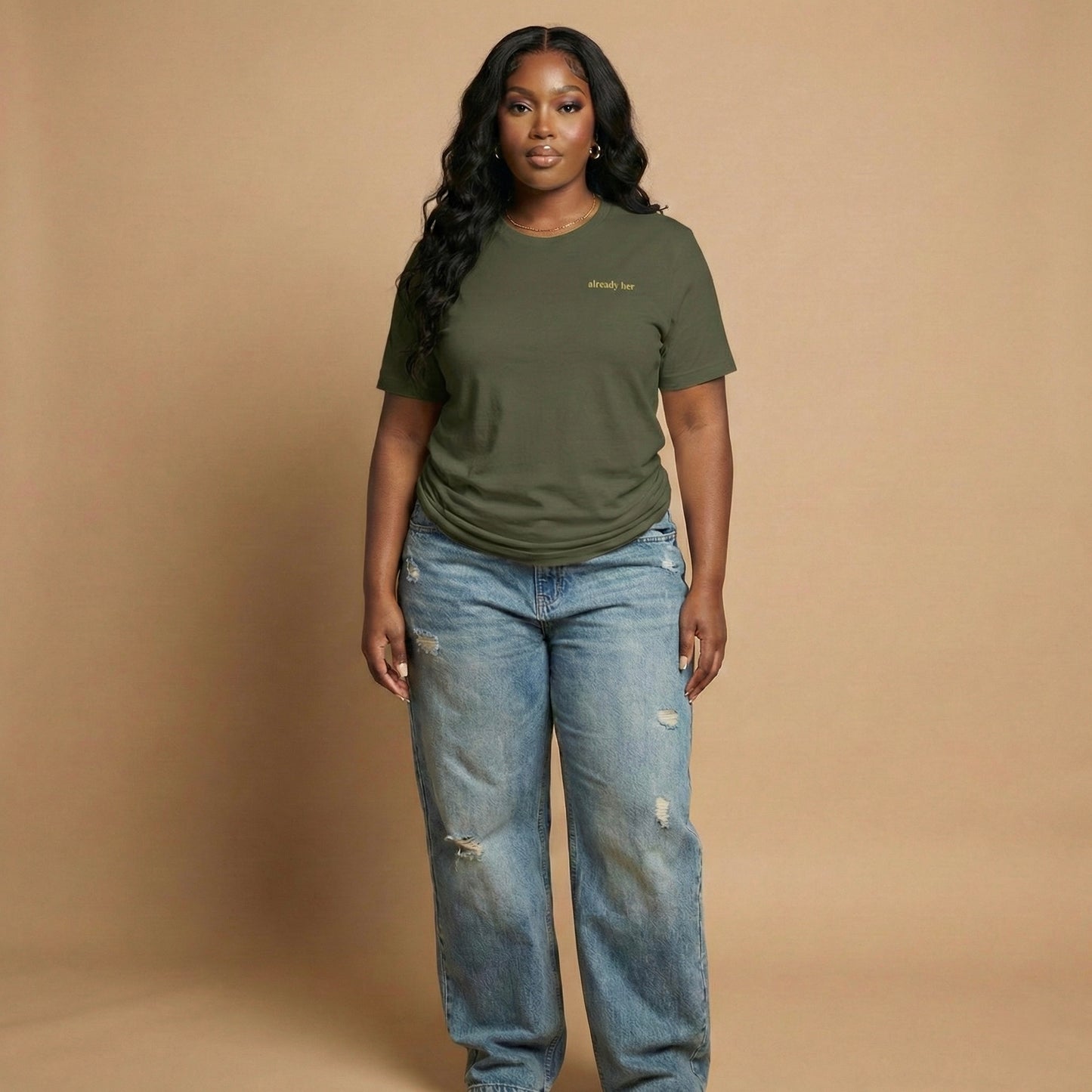 Already Her Tee- Military Green