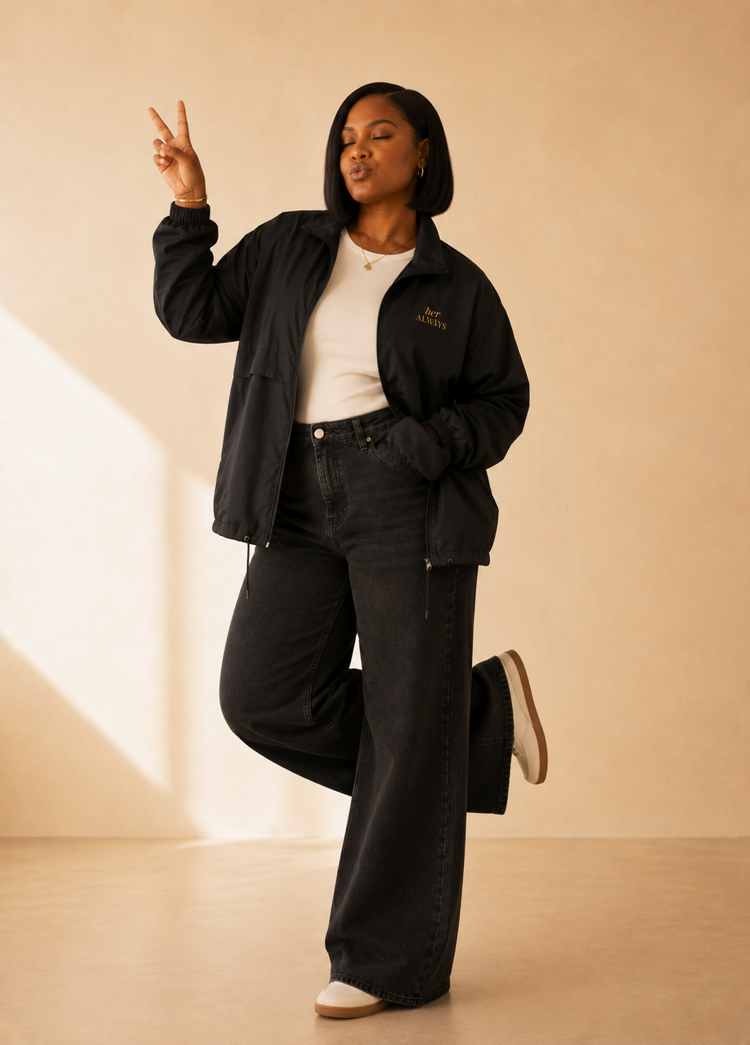 She Moves Windbreaker