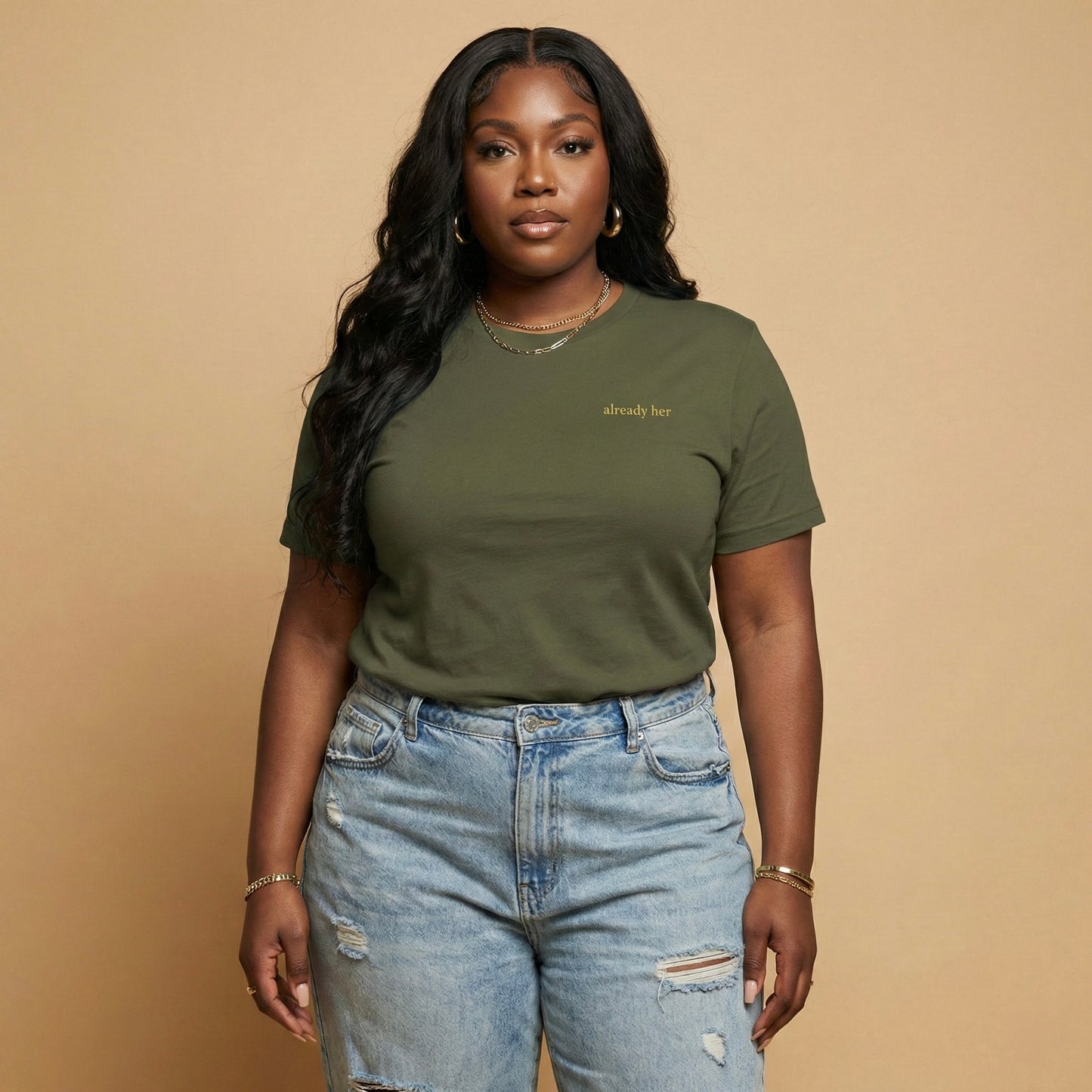 Already Her Tee- Military Green