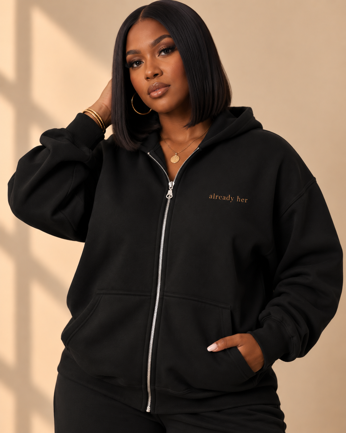 already her zip hoodie