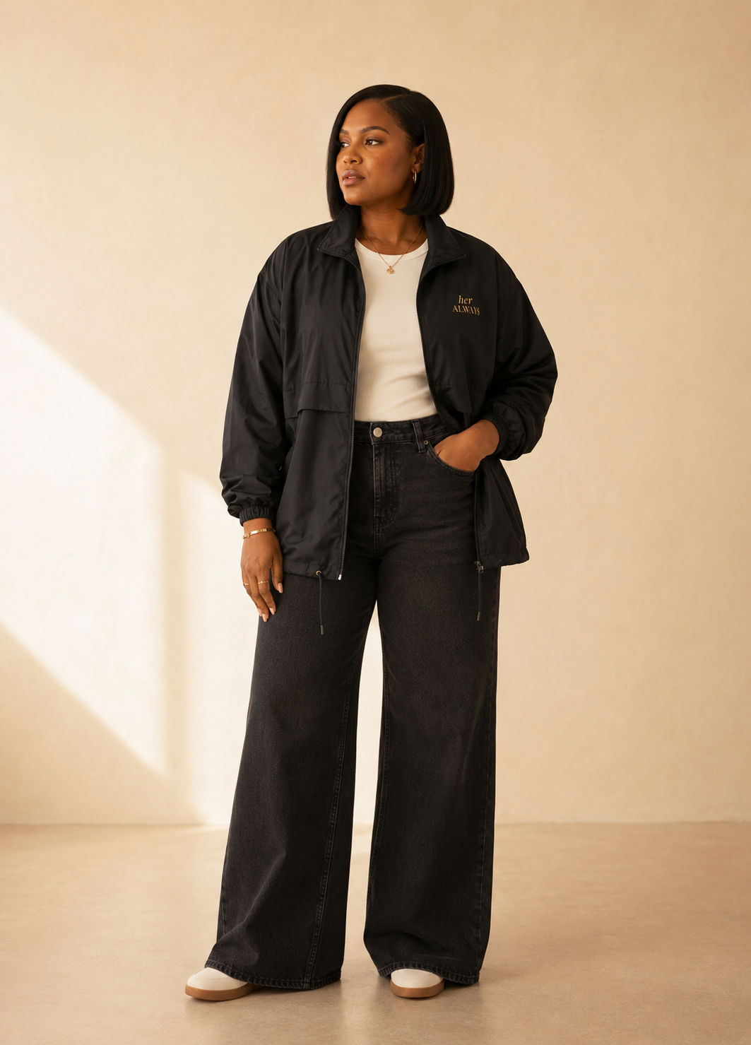 She Moves Windbreaker