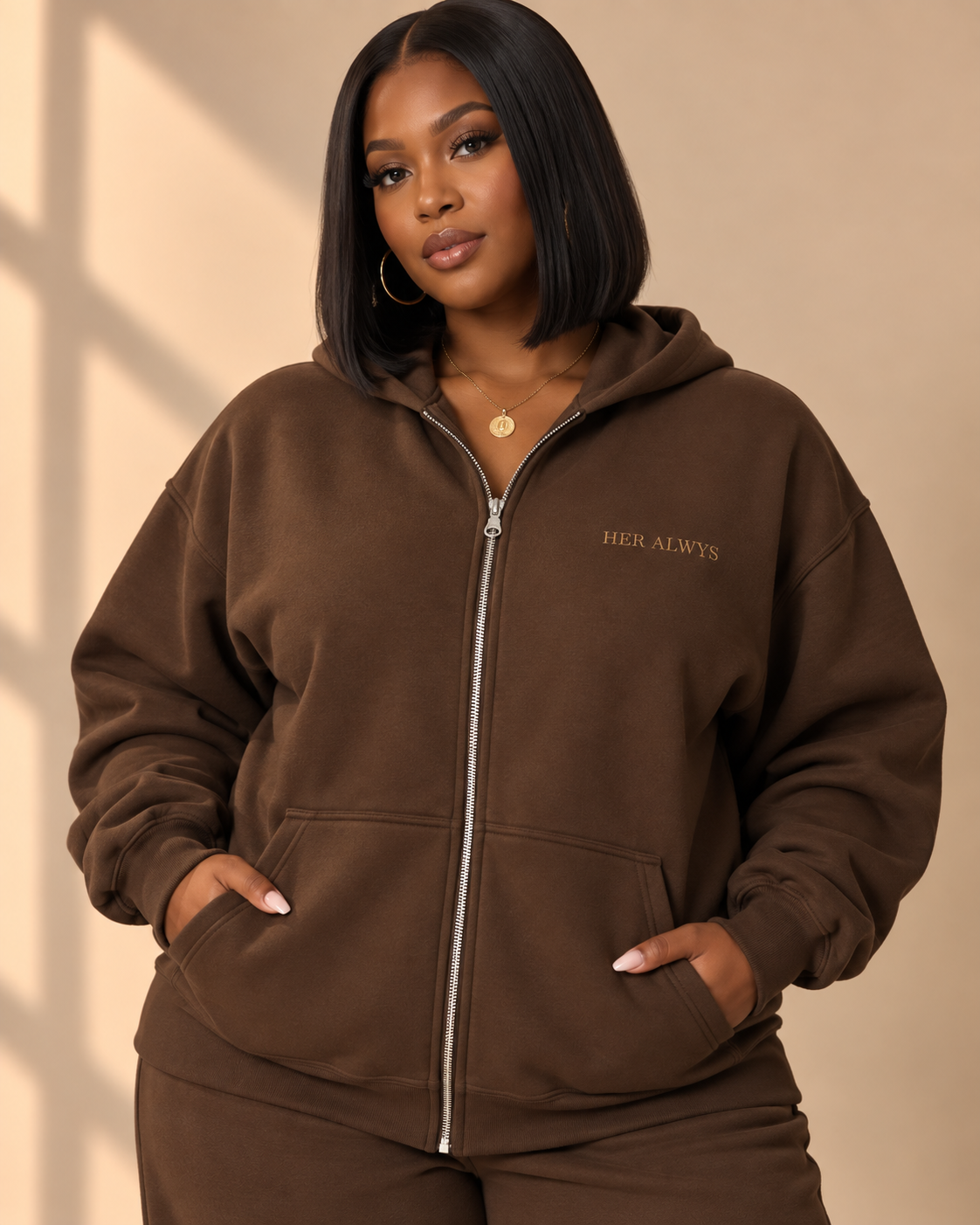 her alwys zip hoodie