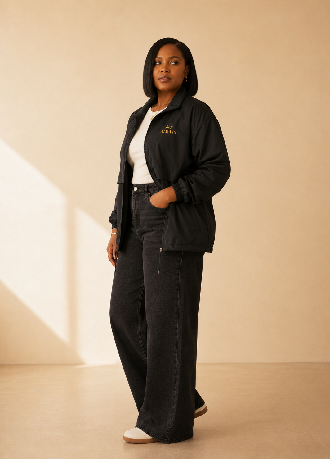 She Moves Windbreaker