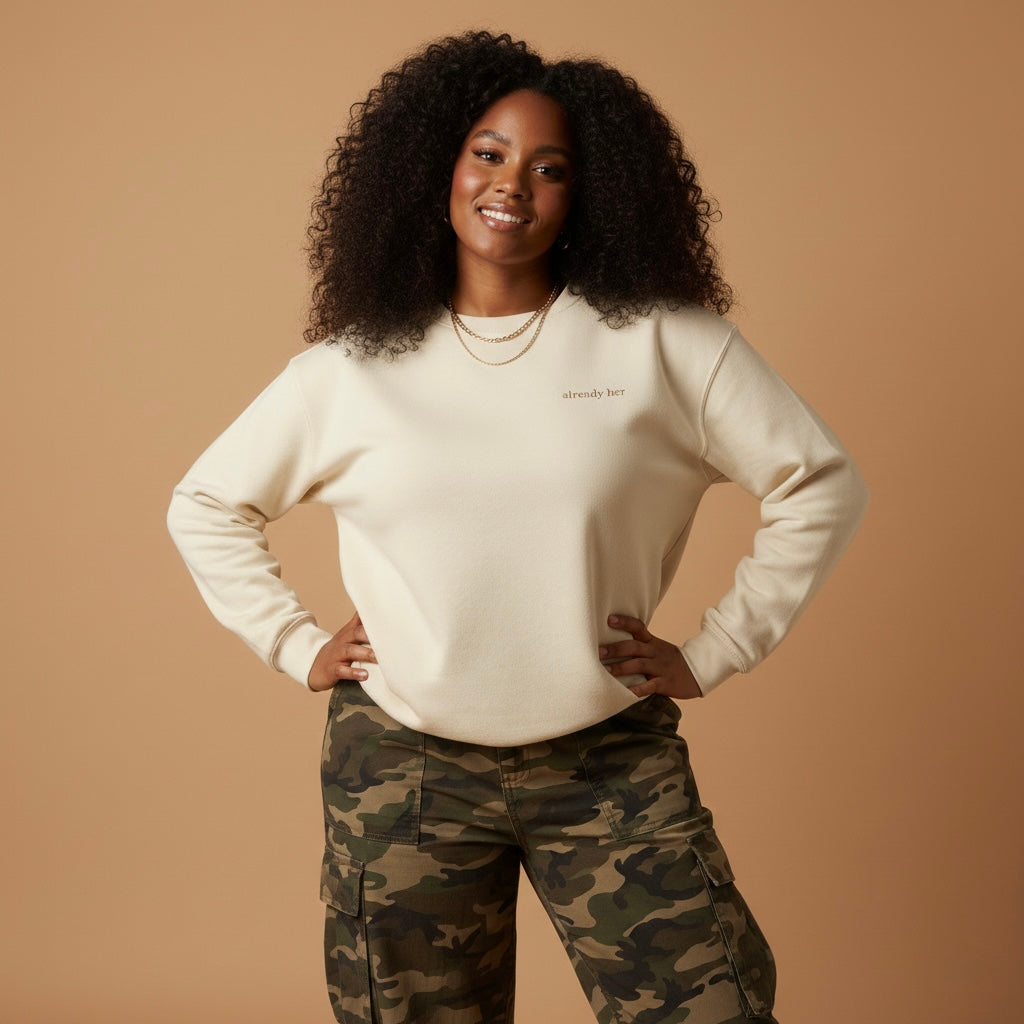 Already Her Crewneck- Cream