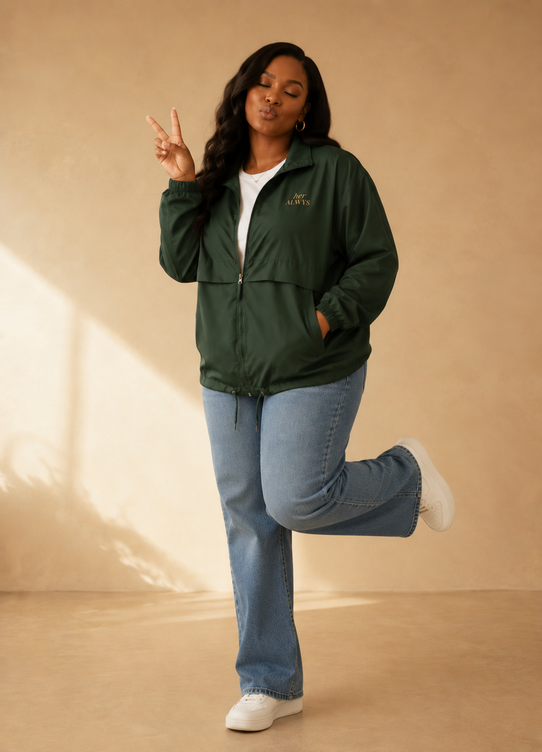 She Moves Windbreaker