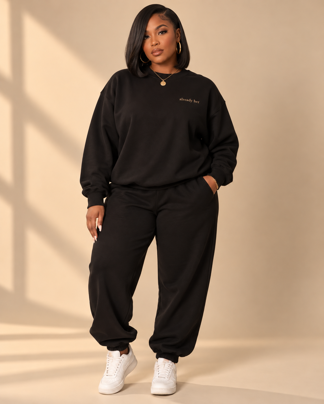 crewneck, black