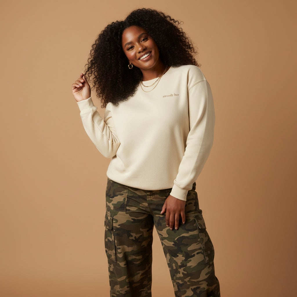 Already Her Crewneck- Cream
