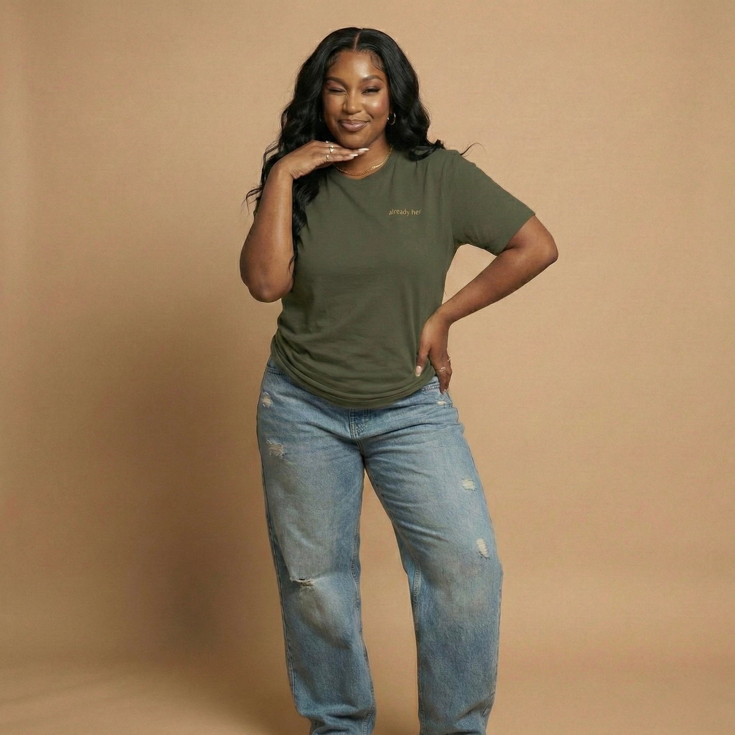 Already Her Tee- Military Green