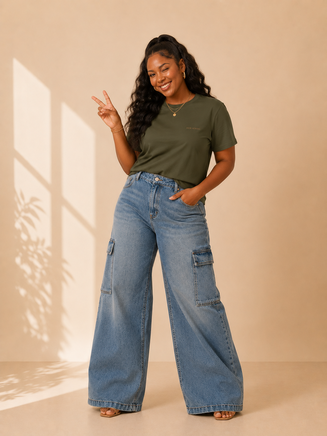 Military Green Her Alwys Tee