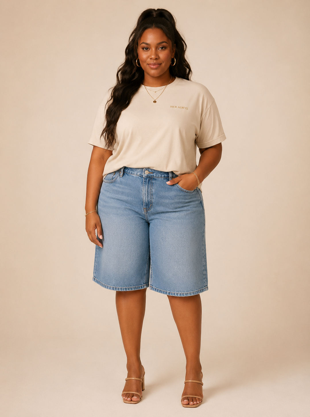 Her Alwys Light Tan Tee